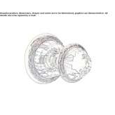 Brass door handle with Swarovski® crystals Dyserth