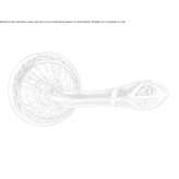 Brass door handle with Swarovski® Crystals on pink Dyserth