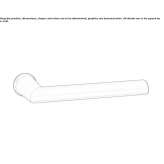 Zamak handle on a rosette Recas