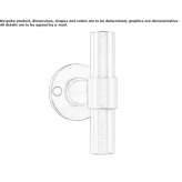External handle made of stainless steel on a rosette Peqin