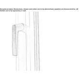Metal window handle Chivata