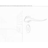 Door handle in die-cast aluminum Wicklow