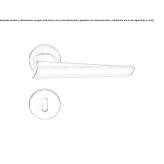 Nowoczesna mosiężna klamka z zamkiem Mistley