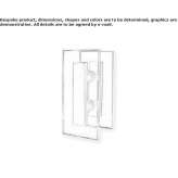 Glass and steel Handle for a shower cabin Offingen