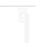 Brass window handle on a rosette Beires