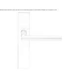 Klamka ze stali nierdzewnej na płycie tylnej Prusice