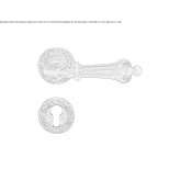 Baroque brass door handle with lock Parychy