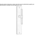 Stainless steel handle on the back plate Peqin