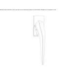 DK window handle made of brass Aldan