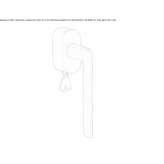 DK Zamak window handle with a lock on the rosette Morocoy
