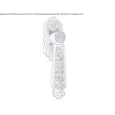 DK chrome-plated brass window handle on a rosette Miren