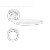 Klamka mosiężna w klasycznym stylu na rozecie z zamkiem Wool