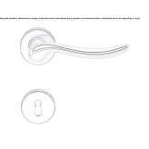 Classic brass door handle with lock Ozerna