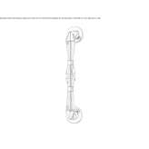 Classic brass handle with Swarovski® crystals for sliding windows Navariia