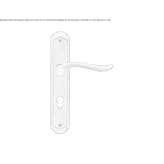 Brass handle on the back plate Winsen