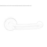 Stainless steel handle on a rosette Joure