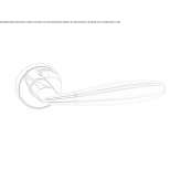 Klamka mosiężna na rozecie Pirane