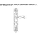 Baroque metal handle on the back plate Kofcaz