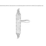 Chrome-plated brass door handle on the back plate Malvik