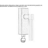Stainless steel window handle with lock on the back plate Peqin