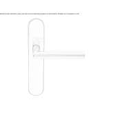 Klamka ze stali nierdzewnej na płycie tylnej Prusice