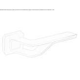 Brass door handle on a rosette Lyubim