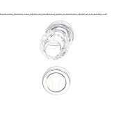 Chrome-plated brass door handle with Swarovski® crystals and lock Lindau