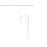 DK window handle made of brass Pantin