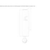 Cream nickel-plated handle with a lock Bodo