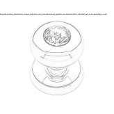 Door knob in chrome-plated brass with Swarovski® crystals Wundowie
