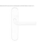 Klamka ze stali nierdzewnej na płycie tylnej Prusice