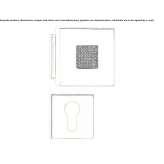 Chrome-plated brass door handle with Swarovski® crystals and lock Zuzwil