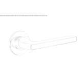 Brass door handle on a rosette Braives