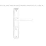 Chrome-plated brass door handle on the back plate Mackinaw