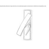 Cream handle in chrome-plated brass on the back plate Zbaszyn