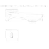 Designer brass door handle with lock Bennett