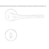 Modern brass handle with a lock Zubia
