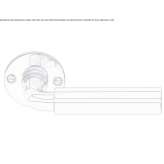 Brass door handle on a rosette Bodo