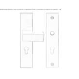 Niklowa gałka na płycie tylnej Bodo