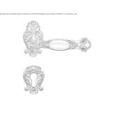 Baroque brass handle on a rosette with a lock Kofcaz