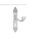Louis XIV style brass door handle with Swarovski® crystals on the back plate Drazice