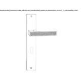 Chrome-plated brass door handle with Swarovski® crystals on the back plate Zuzwil