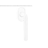 Brass window handle on a rosette Rozelle