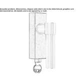 DK window handle made of stainless steel with a lock on the plate Peqin