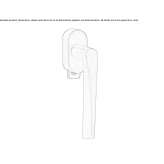 DK window handle on a rosette Vaennaes