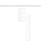 DK Zamak window handle on a rosette Recas