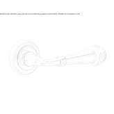 Brass door handle on a rosette Kosina