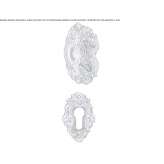 Chrome-plated brass door handle with lock Miren