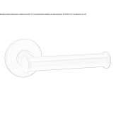 Brass door handle on a rosette Valiug