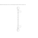 Classic brass handle with Swarovski® crystals Huelma